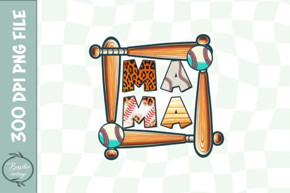 Baseball Mom PNG: Graphics for Crafts & Sales