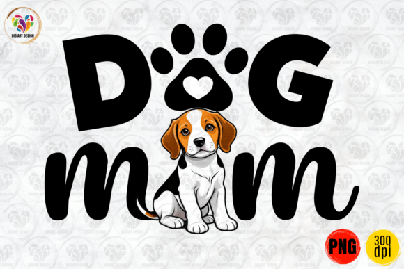 Begle Puppy Dog Mom PNG for Graphics & Crafts
