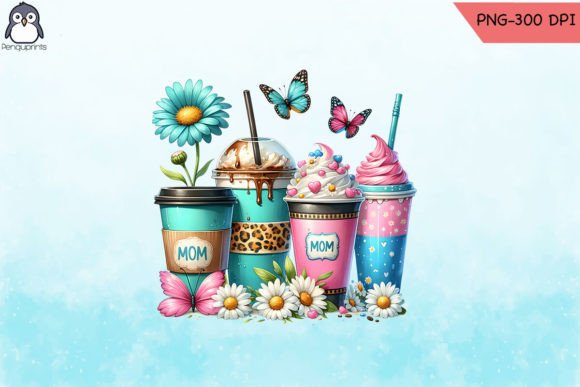 Mom Coffee Cups with Daisies: Crafts & Graphics Review