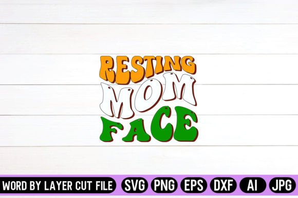 Retro Mom Face Graphics for Crafts & Branding