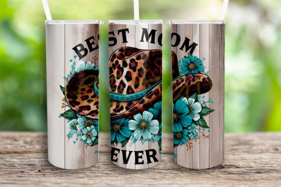 Western Best Mom Ever Tumbler Wrap Png: Graphics for Crafts